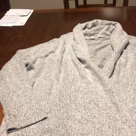 SILENCE & NOISE by ANTHROPOLGIE long length grey open front cardigan L25 - Picture 6 of 10